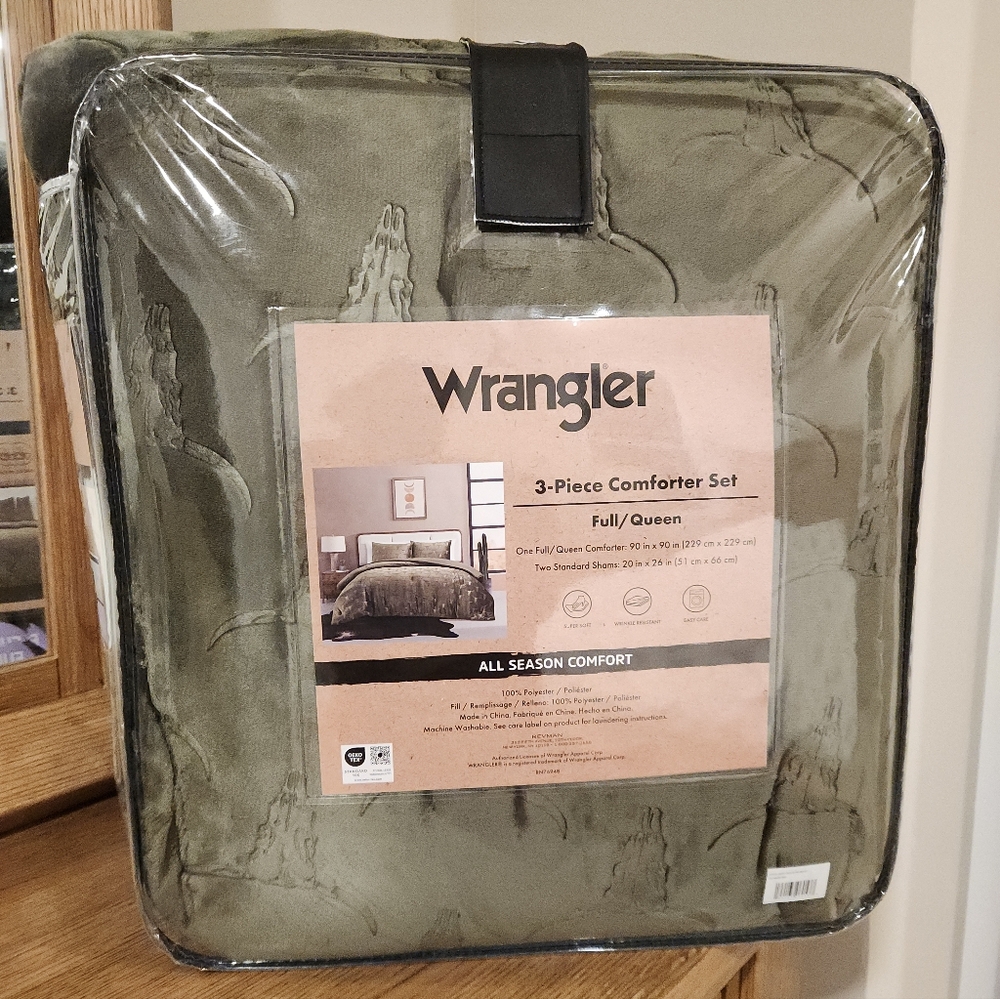 Wrangler Comforter Set - Full/Queen With Steer Heads